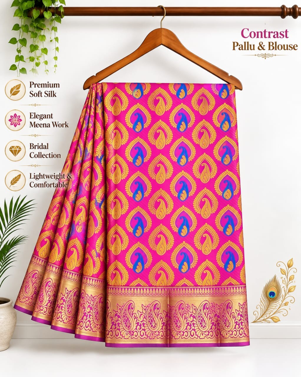 Meena work silk sarees