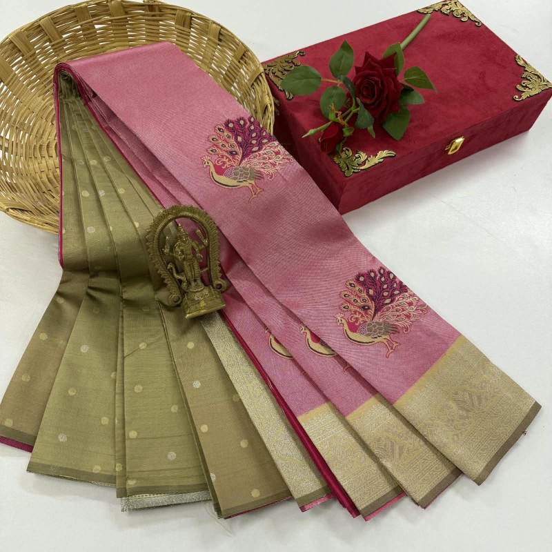 Peacock Tissue soft silk