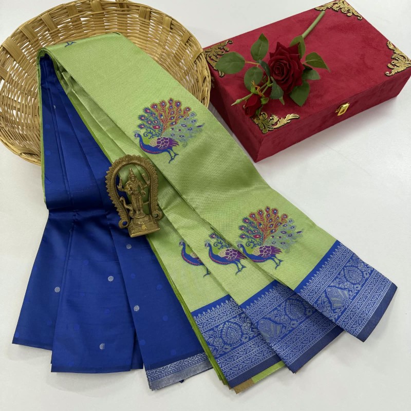 Peacock Tissue soft silk