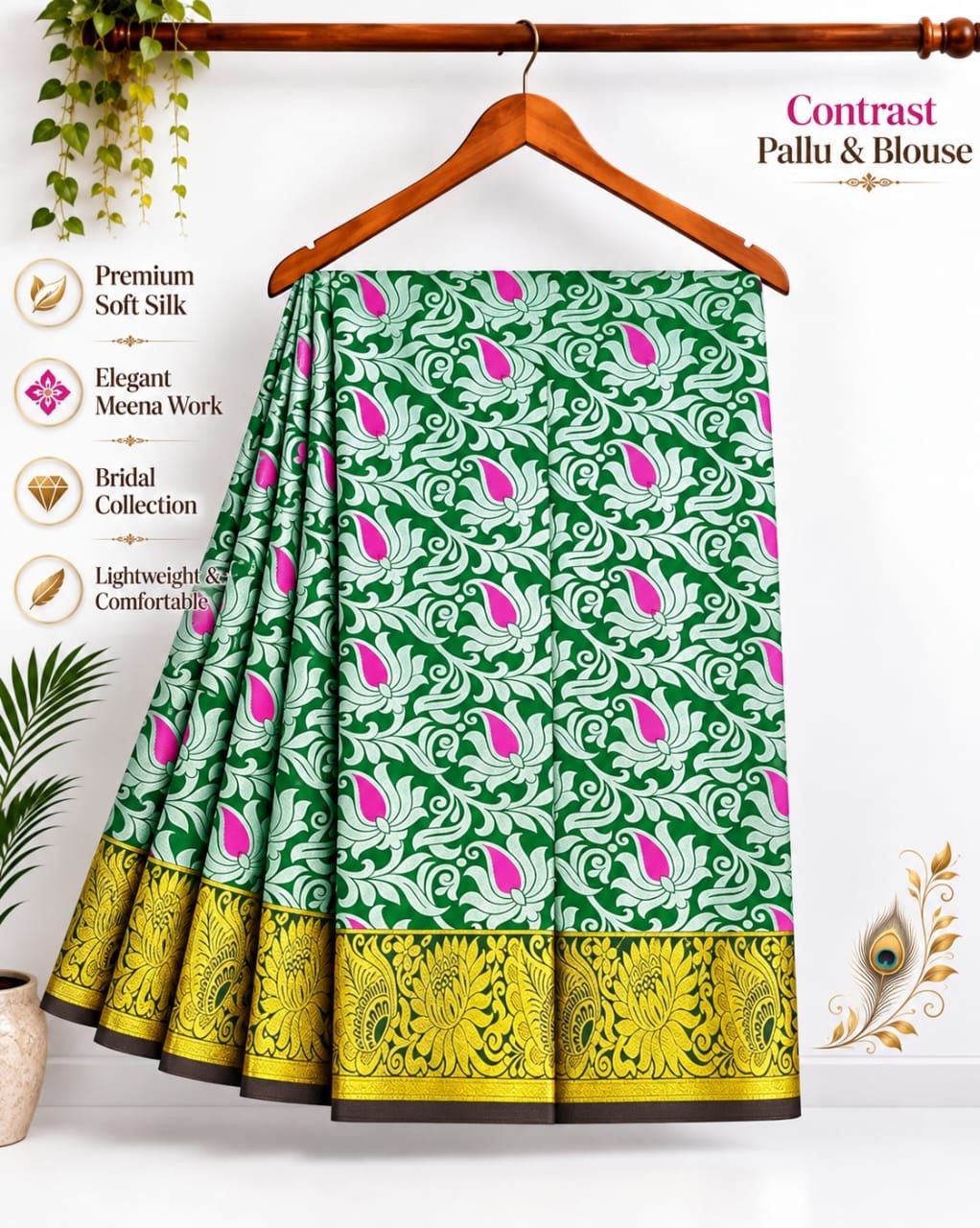 Meena work silk sarees