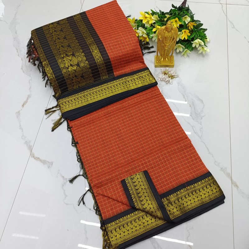 Checked kalyani cotton