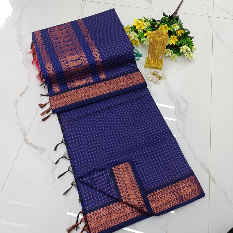 Checked kalyani cotton
