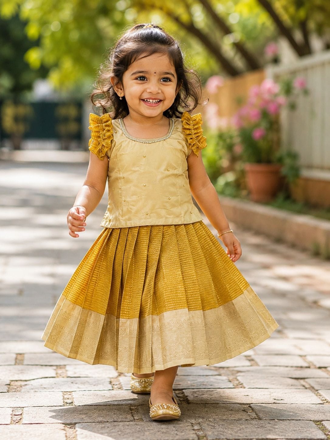 Pattu pavadai set