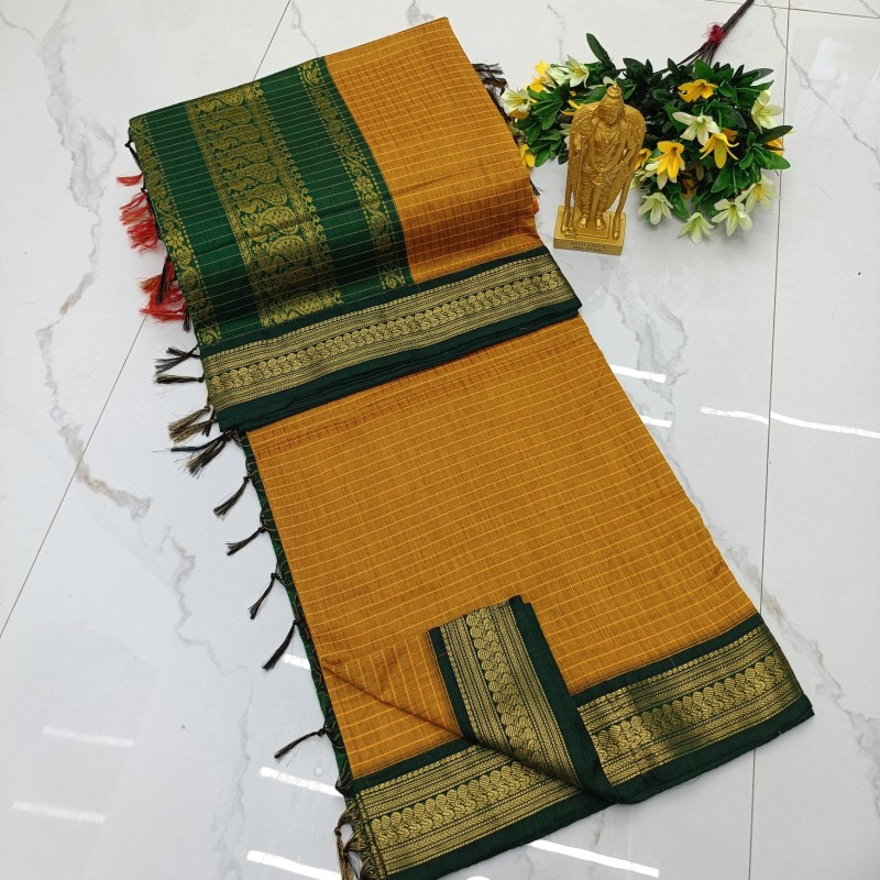 Checked kalyani cotton