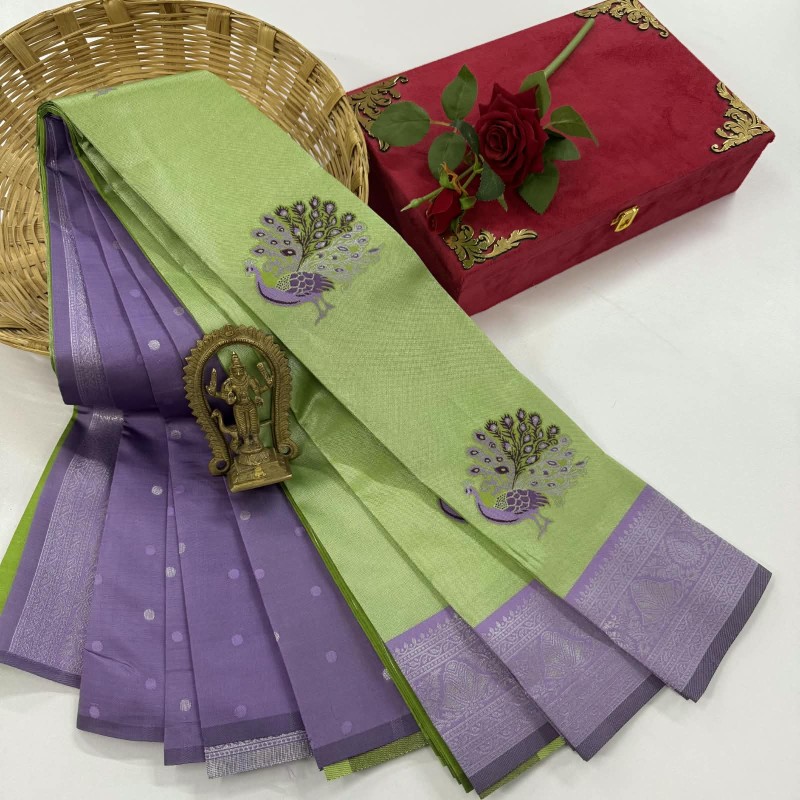 Peacock Tissue soft silk