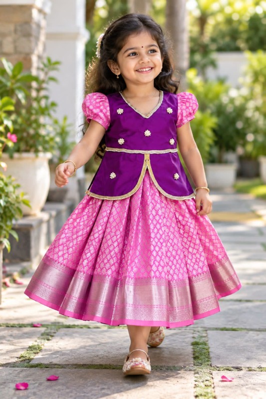 Pattu pavadai set