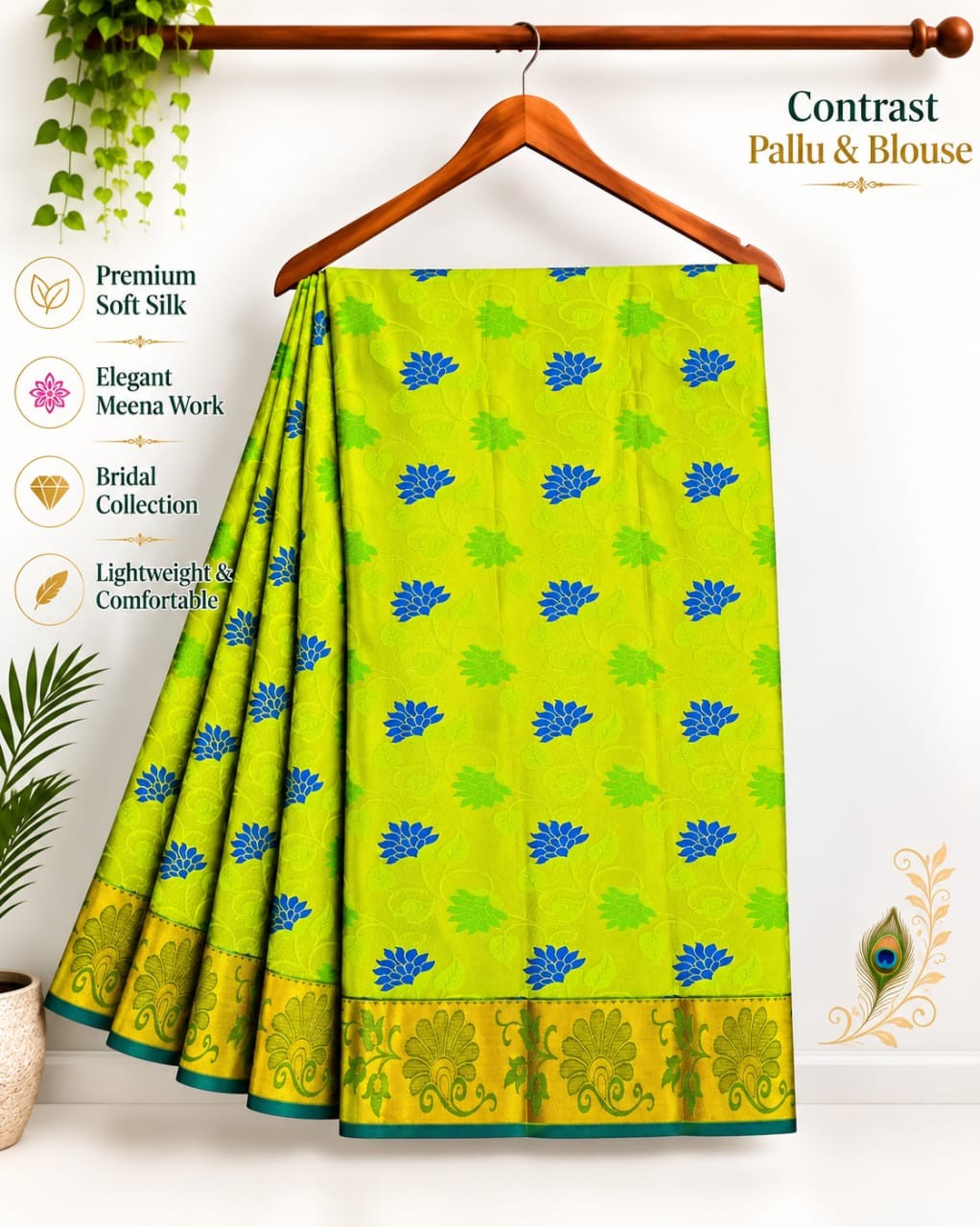 Meena work silk sarees