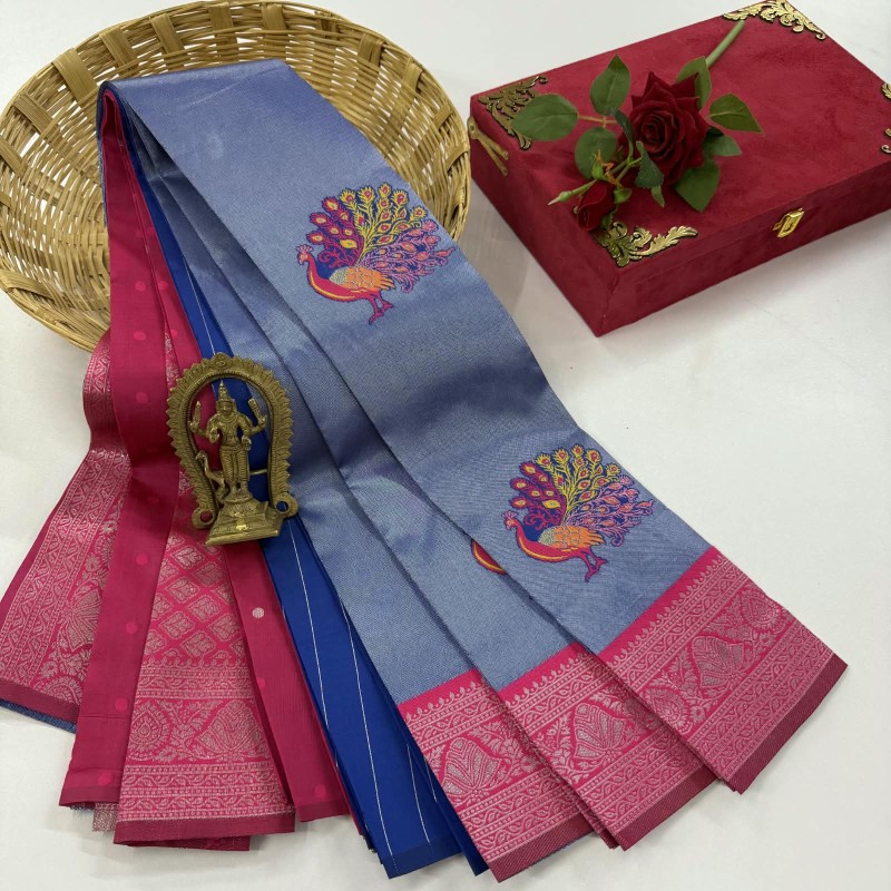 Peacock Tissue soft silk