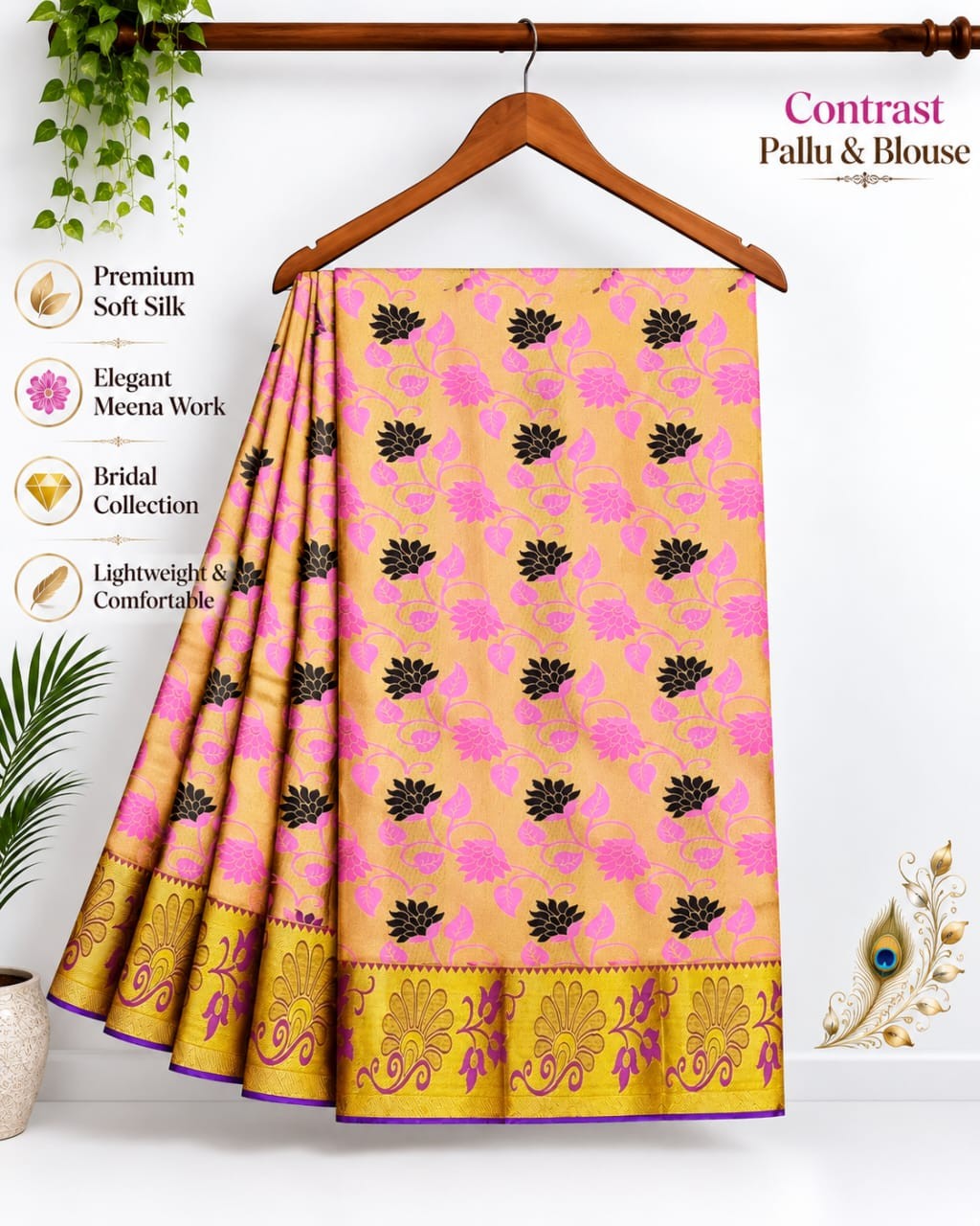 Meena work silk sarees