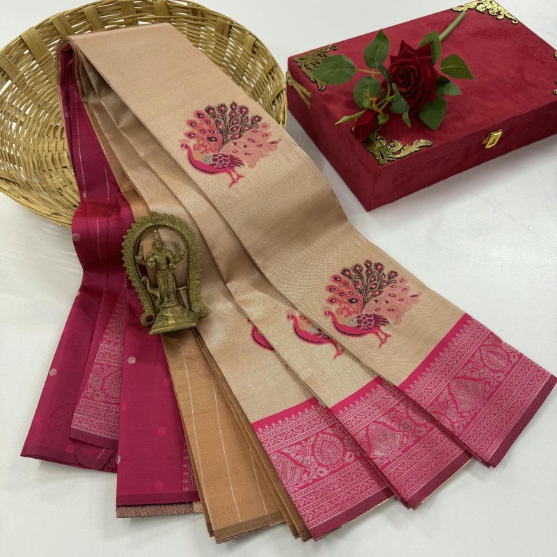 Peacock Tissue soft silk