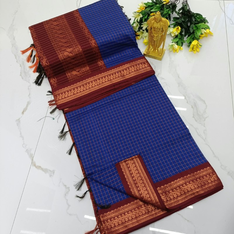 Checked kalyani cotton