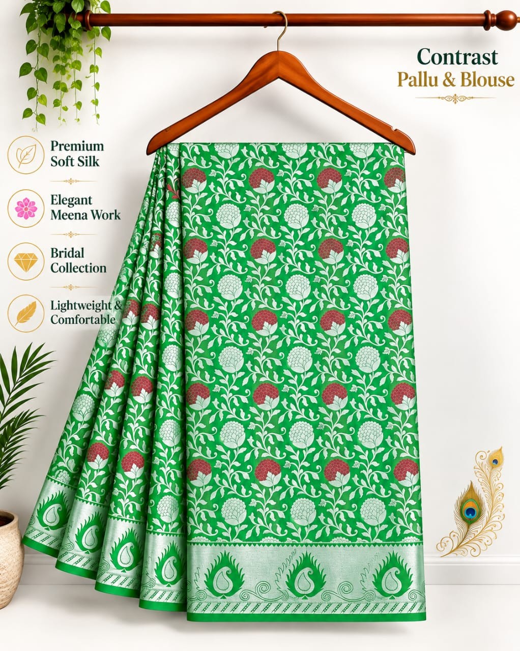 Meena work silk sarees