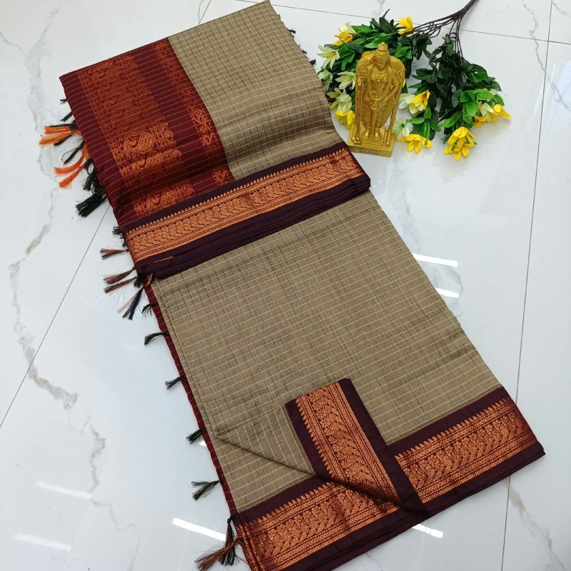 Checked kalyani cotton