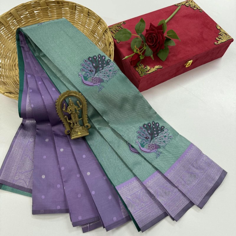 Peacock Tissue soft silk