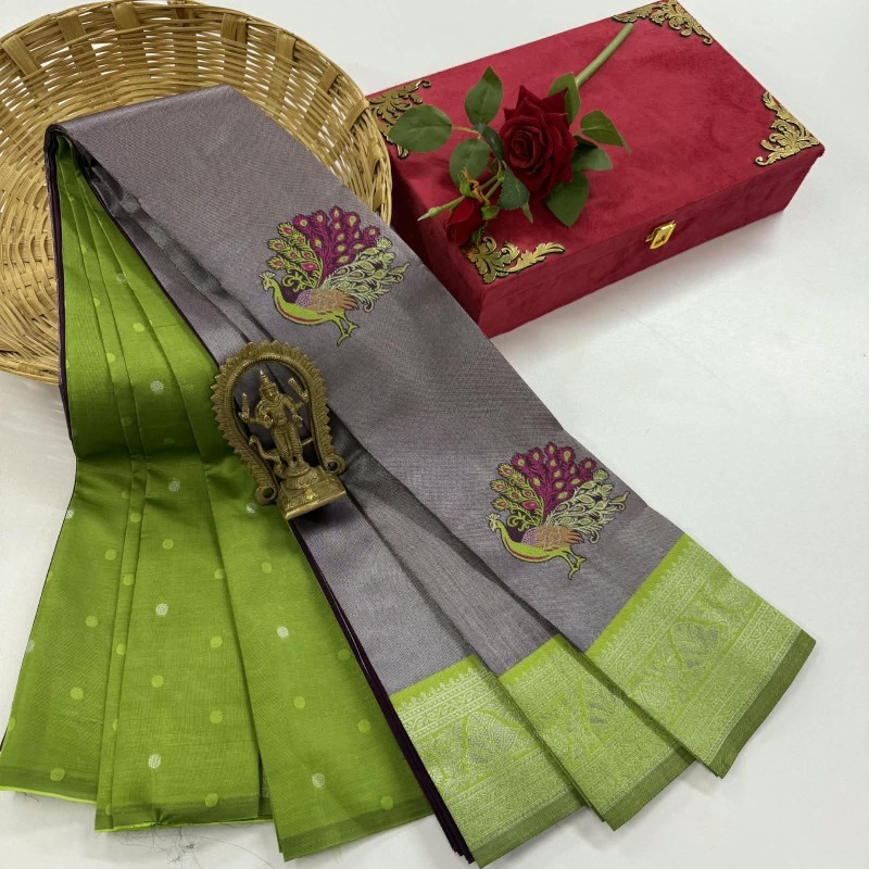 Peacock Tissue soft silk