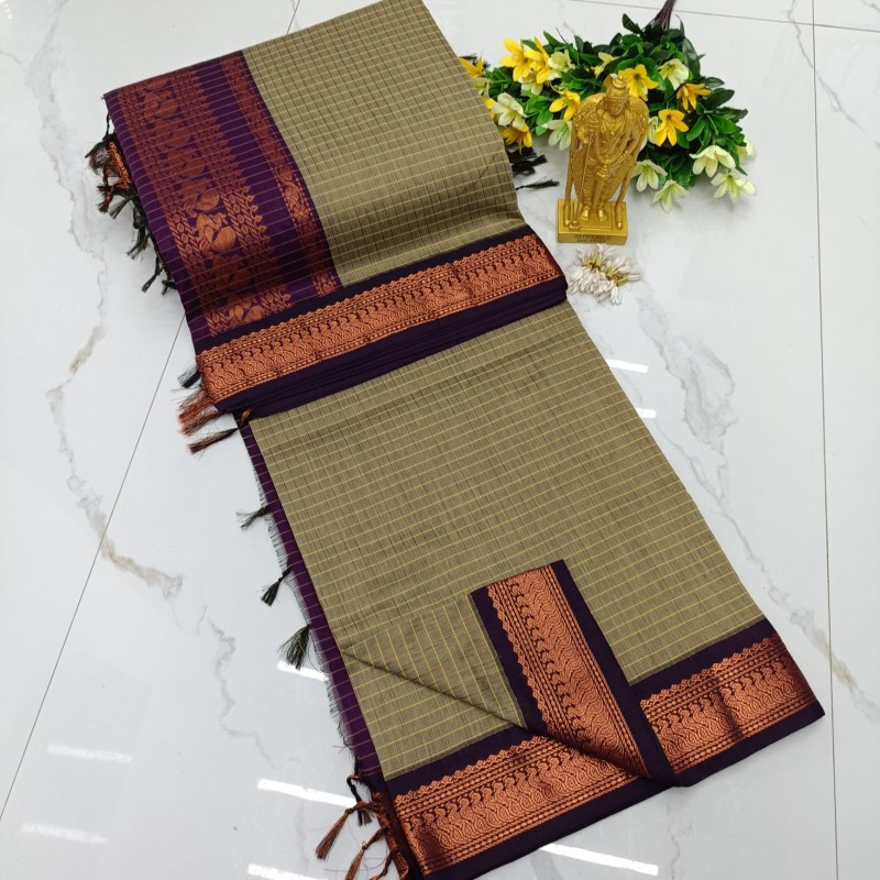 Checked kalyani cotton