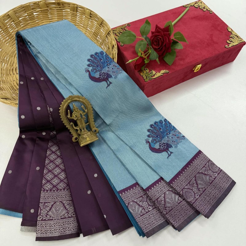 Peacock Tissue soft silk