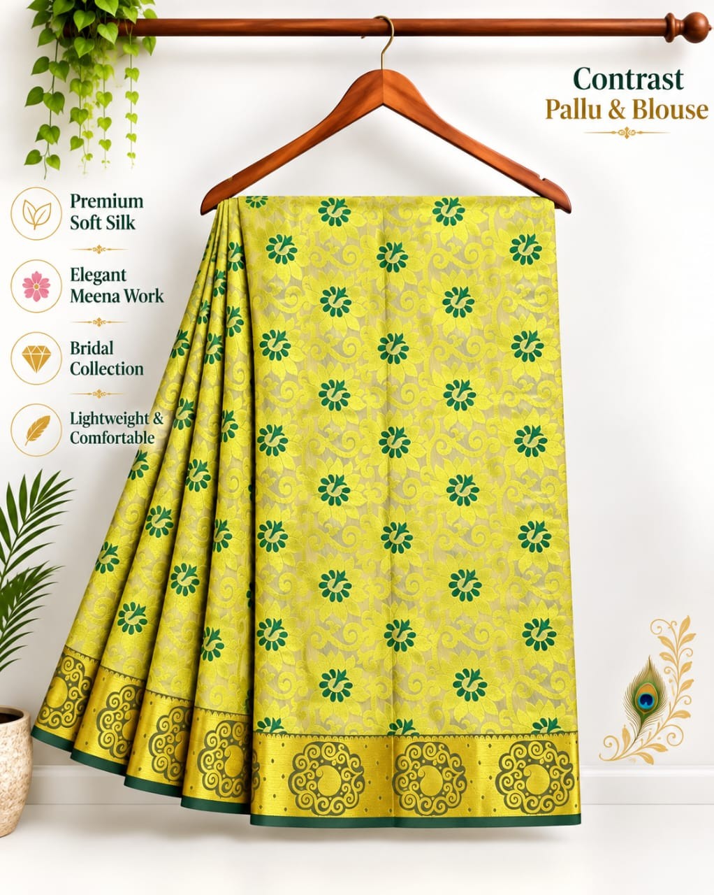 Meena work silk sarees