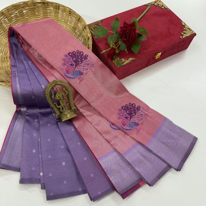 Peacock Tissue soft silk