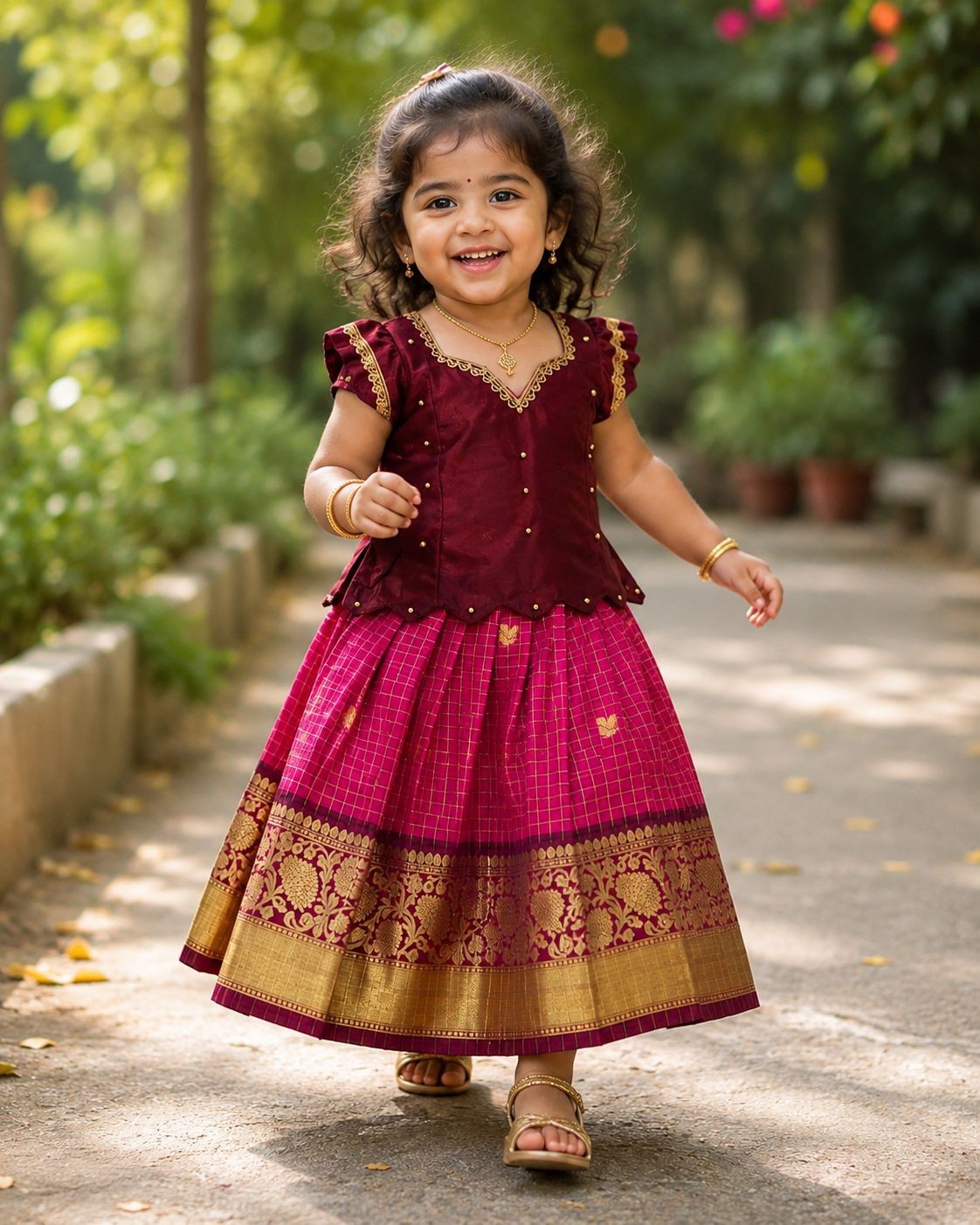Pattu pavadai set