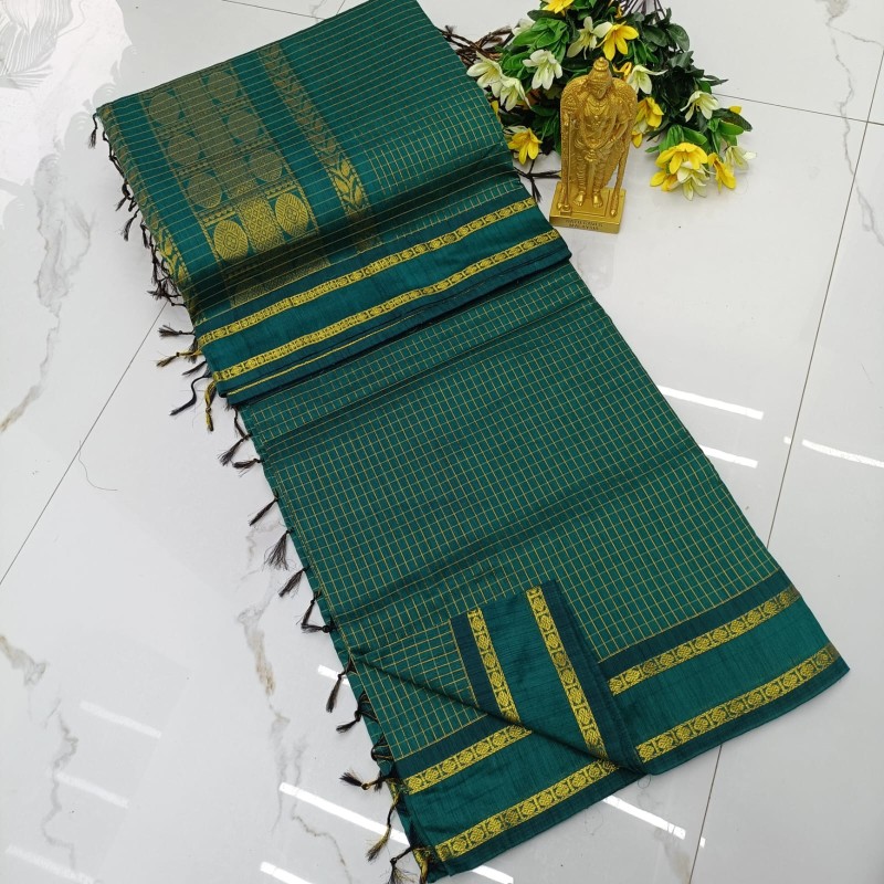 Checked kalyani cotton