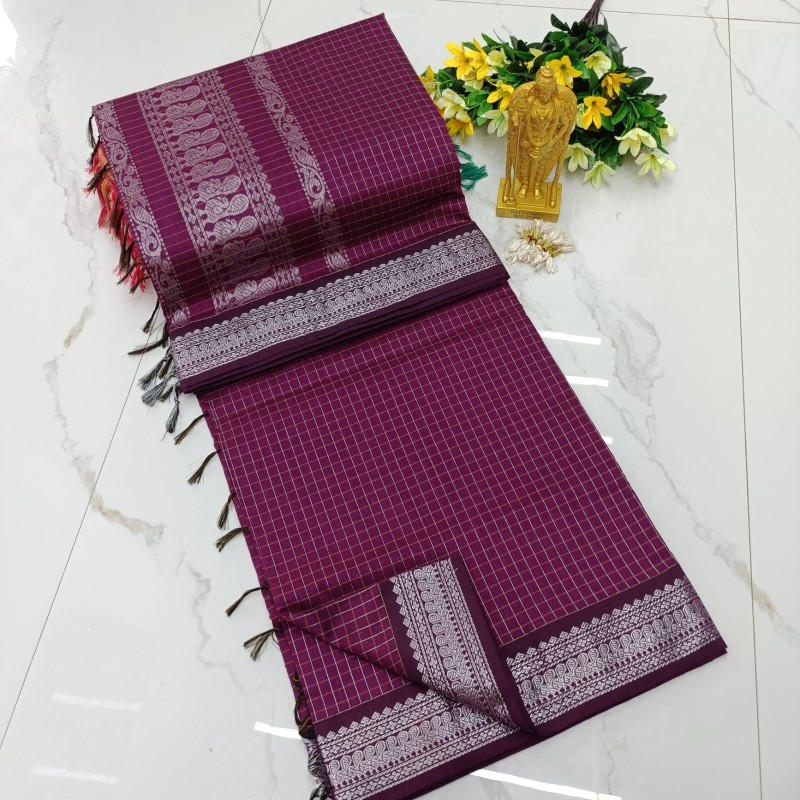 Checked kalyani cotton