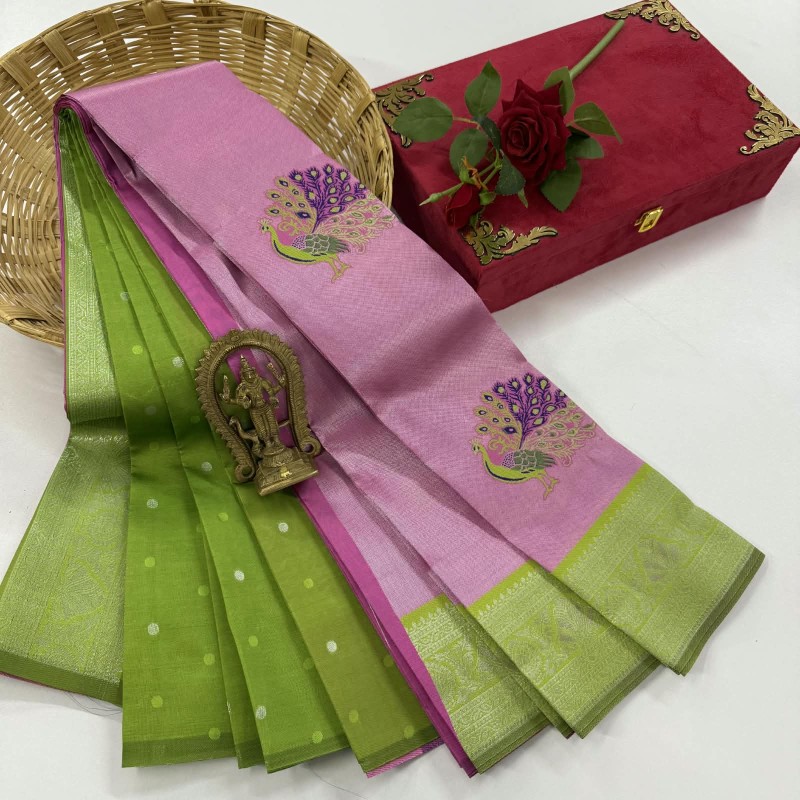Peacock Tissue soft silk