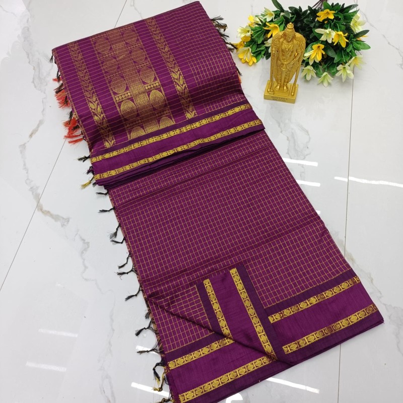 Checked kalyani cotton