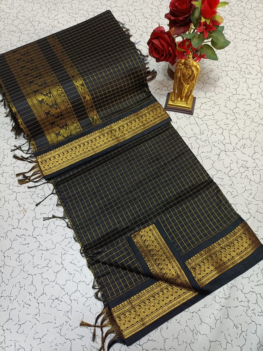 Checked kalyani cotton
